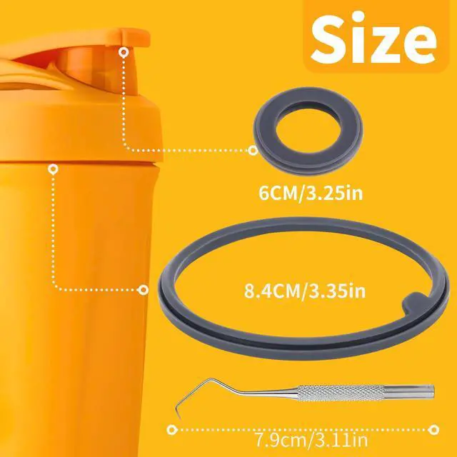 Alt view image 2 of 7 - Shaker Bottle Gasket Replacement for BlenderBottle Strada Shaker Cup Stainless Steel Water BottleWire Whisk Bottle GasketCompatible with Blender Bottle Strada Protein Shaker Bottle Flip lid (9)
