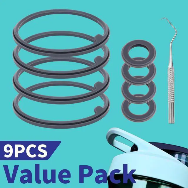Alt view image 3 of 7 - Shaker Bottle Gasket Replacement for BlenderBottle Strada Shaker Cup Stainless Steel Water BottleWire Whisk Bottle GasketCompatible with Blender Bottle Strada Protein Shaker Bottle Flip lid (9)