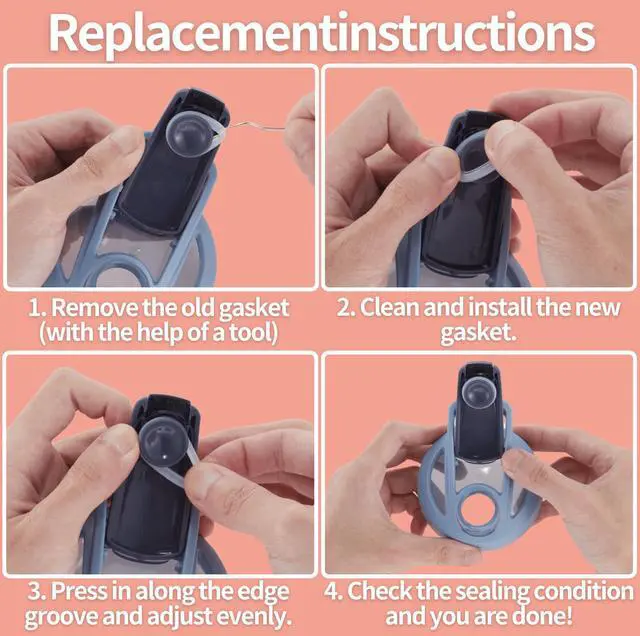 Alt view image 5 of 7 - Shaker Bottle Gasket Replacement for BlenderBottle Strada Shaker Cup Stainless Steel Water BottleWire Whisk Bottle GasketCompatible with Blender Bottle Strada Protein Shaker Bottle Flip lid (9)