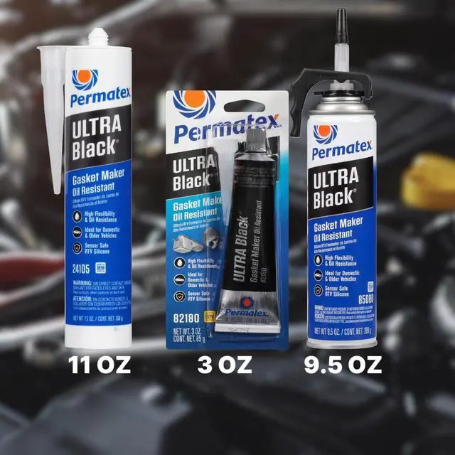 Alt view image 6 of 6 - 82180 Ultra Black Maximum Oil Resistance RTV Silicone Gasket Maker, Sensor Safe and Non-Corrosive, for High Flex and Oil Resistant Applications 3 oz