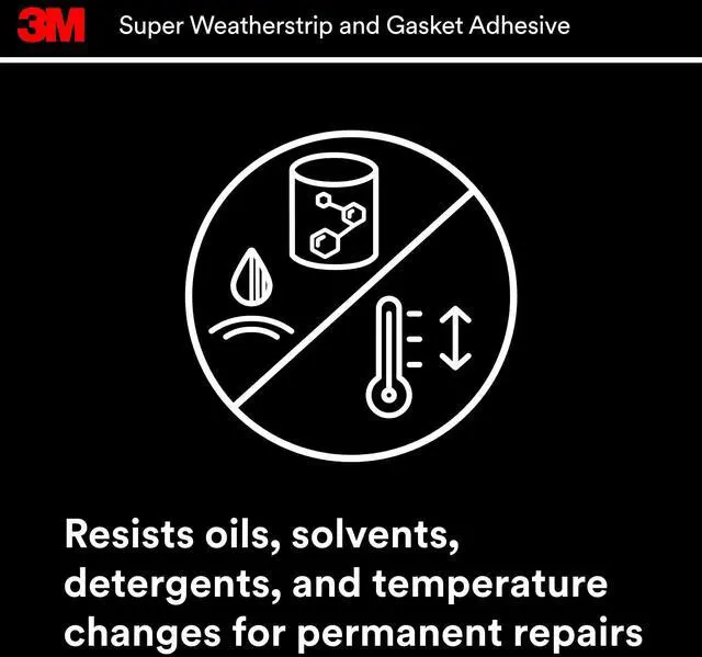 Alt view image 6 of 7 - Black Super Weatherstrip and Gasket Adhesive, 08008, 5 fl oz, 1 Per Pack