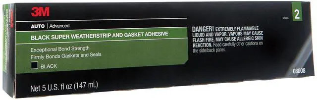 Alt view image 7 of 7 - Black Super Weatherstrip and Gasket Adhesive, 08008, 5 fl oz, 1 Per Pack