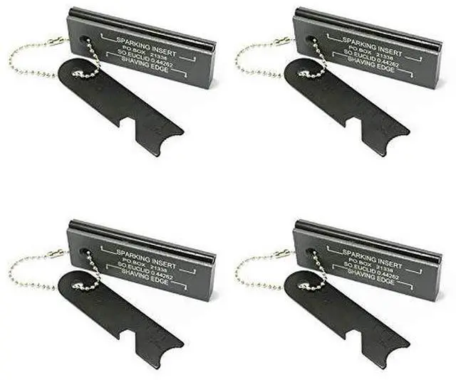 Main image of Magnesium Flint Fire Starter, Survival Fire Blocks with Striker for Camping/Hiking/Emergency (4 Pack)