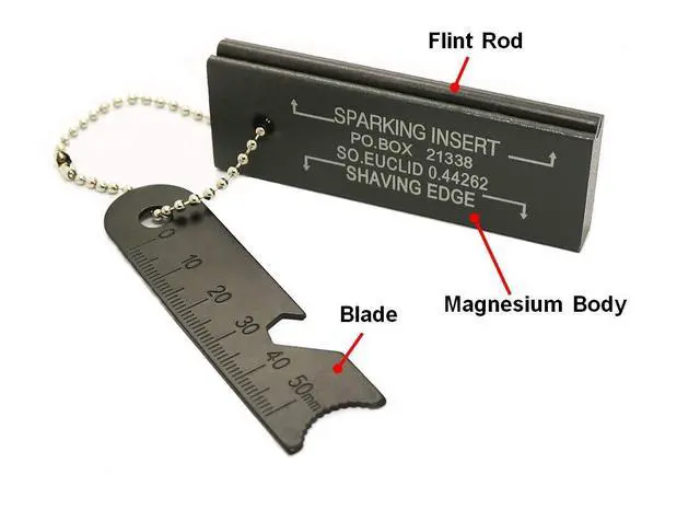 Alt view image 5 of 6 - Magnesium Flint Fire Starter, Survival Fire Blocks with Striker for Camping/Hiking/Emergency (4 Pack)