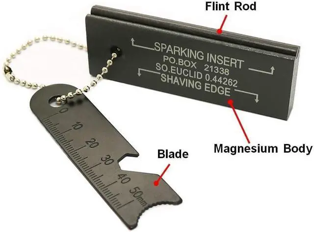 Alt view image 2 of 5 - Magnesium Flint Fire Starter, 4 Pack | Survival Fire Blocks With Striker, For Camping/Hiking/Emergency