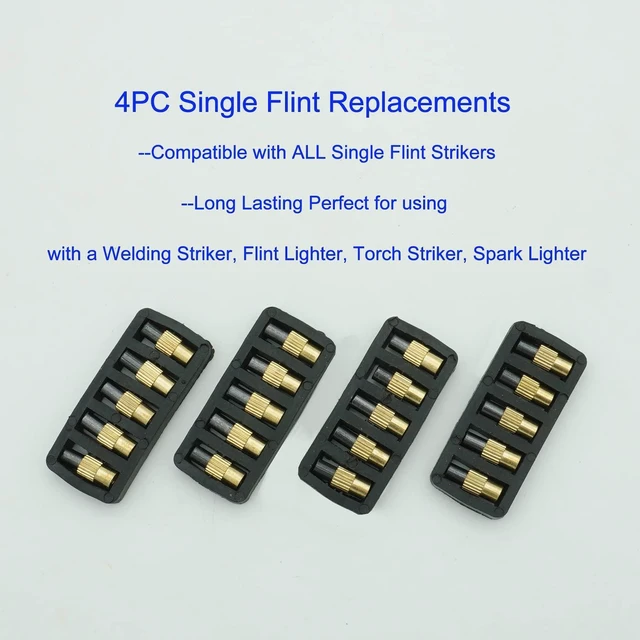 Alt view image 4 of 5 - Single Spark Lighter Torch Flint Striker 2PC, with Master Tip Cleaner & 20 Extra Flint Replacements, for Welding, brazing and Soldering