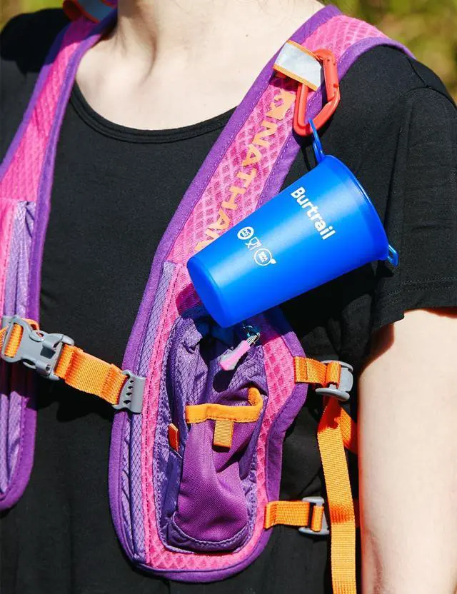 Alt view image 5 of 7 - 200 ml/6.8 oz-2Pack-Collapsible Cup TPU Running Water Cup Ultralight Protable with Carabiner for Backpacking,Running,Climbing,Camping,Party-BPA Free,Blue