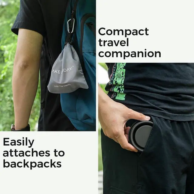 Alt view image 5 of 7 - Collapsible Cup 8 oz, Foldable with Lid for Travel, Charcoal | BPA-Free Food-Grade Silicone, Waterproof Pouches, Dishwasher Safe, Reusable, for Camping, Outdoors