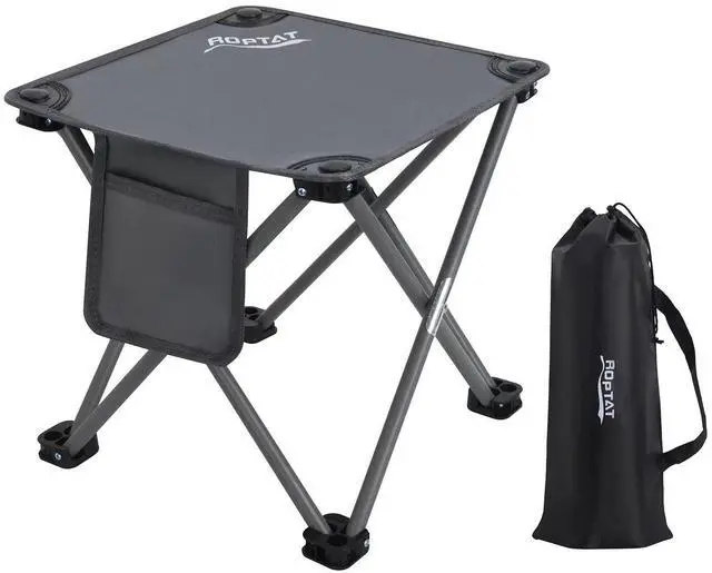 Main image of Camping Stool,Portable Folding Compact Lightweight Stool Seat for Camping Fishing Hiking Gardening Outdoor Walking Backpacking Travelling and Beach with Carry Bag (Grey)