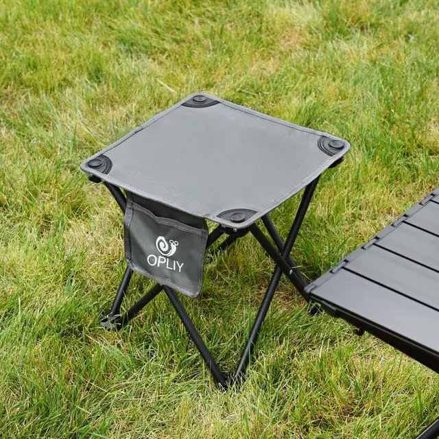 Alt view image 2 of 7 - Camping Stool, Folding Small Chair Portable Camp Stool for Camping Fishing Hiking Gardening and Beach, Camping Seat with Carry Bag (Gray)