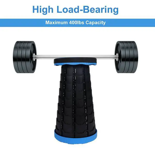 Alt view image 6 of 7 - Upgraded Collapsible Stool, Folding Chair with Switch Lock - Prodable Camping Stool with Load Capacity 400lbs, Retractable Collapsible Stool for Camping Fishing Hiking