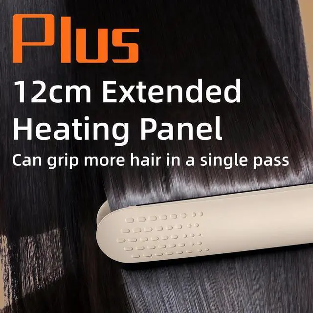 Alt view image 3 of 6 - Flat Iron Hair Straightener 1 Inch Flat Iron and Curler 2 in 1 Titanium Ceramic Ionic Dual Voltage& LED Display StraightenerPortable Straightener and Curlers with 10s Heat Up