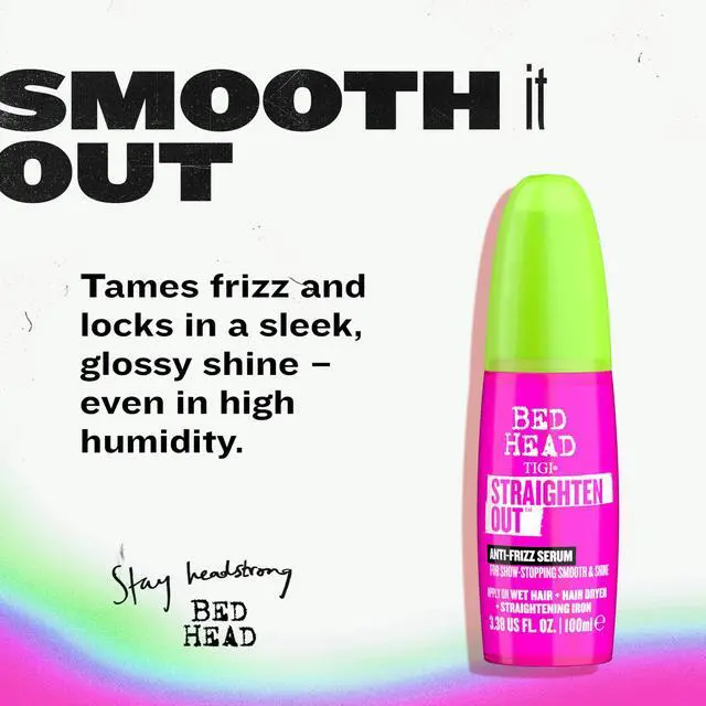 Alt view image 2 of 7 - Bed Head Straighten Out Anti-Frizz Serum for Smooth and Shine, Sulfate-Free Styling Serum for All Hair Types