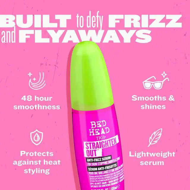 Alt view image 3 of 7 - Bed Head Straighten Out Anti-Frizz Serum for Smooth and Shine, Sulfate-Free Styling Serum for All Hair Types