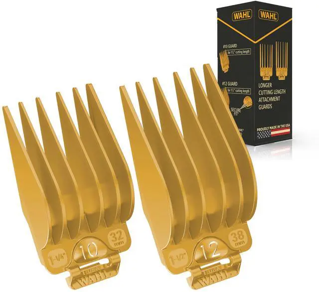 Main image of Hair Clipper Genuine Secure Fit Attachment Guard Set, #10 & #12 | Guide Combs For Long Hair Styles & Fades, 2 Full Size Hair Clipper Guide Combs Model 3025025
