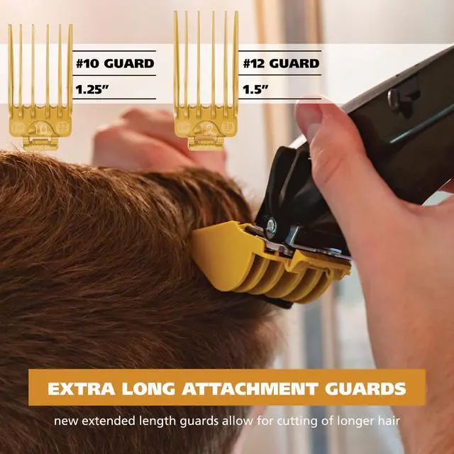 Alt view image 4 of 7 - Hair Clipper Genuine Secure Fit Attachment Guard Set, #10 & #12 | Guide Combs For Long Hair Styles & Fades, 2 Full Size Hair Clipper Guide Combs Model 3025025