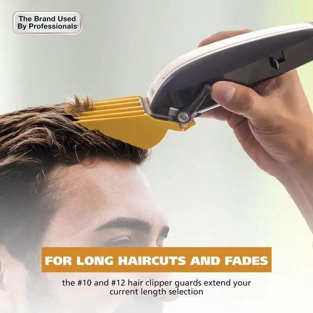 Alt view image 2 of 7 - Hair Clipper Genuine Secure Fit Attachment Guard Set, #10 & #12 | Guide Combs For Long Hair Styles & Fades, 2 Full Size Hair Clipper Guide Combs Model 3025025