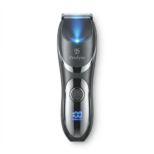 Main image of Men's Body and Groin Trimmer, Electric Manscaping Groomer with Skin-Friendly Ceramic Blade, LED Light, IPX7 Waterproof Wet/Dry Pubic Hair Shaver, USB-C Rechargeable Grooming Kit