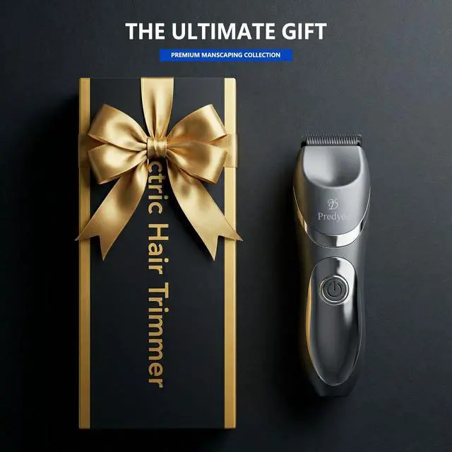 Alt view image 7 of 7 - Men's Body and Groin Trimmer, Electric Manscaping Groomer with Skin-Friendly Ceramic Blade, LED Light, IPX7 Waterproof Wet/Dry Pubic Hair Shaver, USB-C Rechargeable Grooming Kit