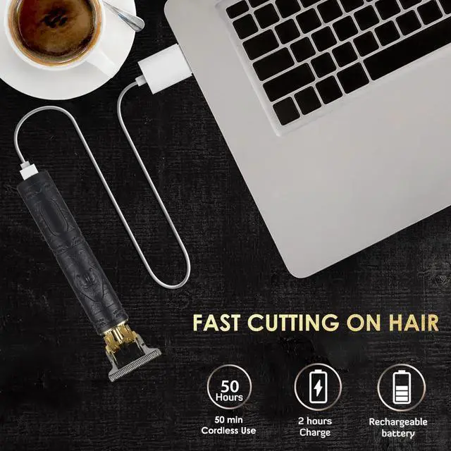 Alt view image 3 of 6 - Hair Clippers for Men, Professional Hair Trimmer Cordless Zero Gapped T-Blade Trimmer Rechargeable Beard Trimmer, Mens Gifts Hair Grooming Set for Hair Cutting