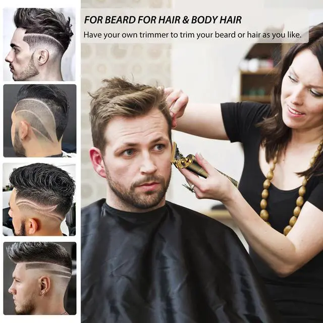 Alt view image 6 of 6 - Hair Clippers for Men, Professional Hair Trimmer Cordless Zero Gapped T-Blade Trimmer Rechargeable Beard Trimmer, Mens Gifts Hair Grooming Set for Hair Cutting