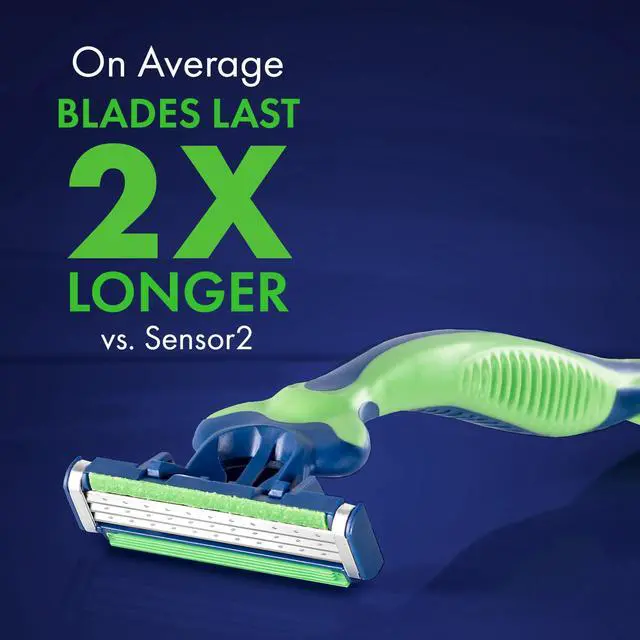 Alt view image 2 of 7 - Sensor3 Sensitive Men's Disposable Razor, 4 Razors