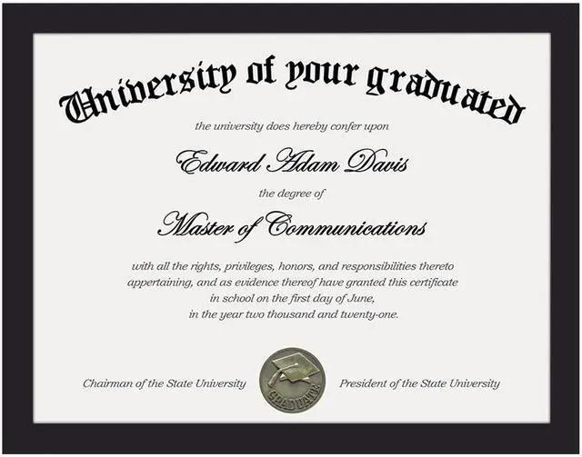 Main image of Certificate Frame, 8.5 by 11 Diploma Frames, 1 Pack, Black | Clear Plexiglass, 8.5x11 Document Degree Frames for Gallery Wall and Tabletop, Graduation Gift
