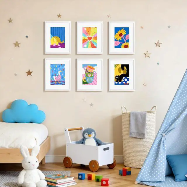 Alt view image 2 of 7 - 8x10 Picture Frame Set of 6, Wall or Tabletop Display, White | White 8x10 Frame Display Photos 5x7 with Mat or 8x10 without, Gallery Wall Frame Set for Room & Home Decor