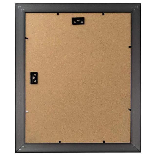 Alt view image 5 of 6 - 11x14 Bronze Photo Frame White Mat for 8x10 Real Glass | Removable Mat Fits 8x10 Picture, Art, Poster or Print Display, Ornate Finish Style, 1.5 Inch Frame Border, Wall Mount Display