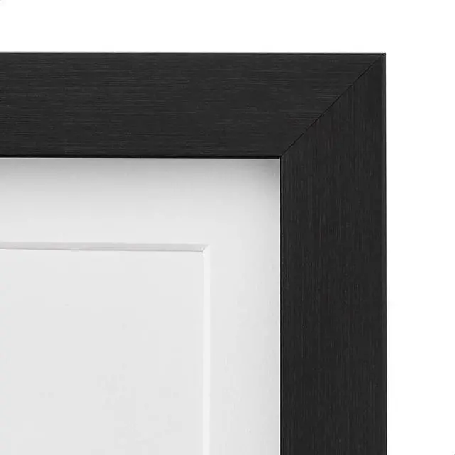 Alt view image 5 of 5 - Rectangular Picture Frame with Glass, 5" x 7", Wall Hanging or Tabletop Display, Mat for 4" x 6" Photo, Black, 2-Pack