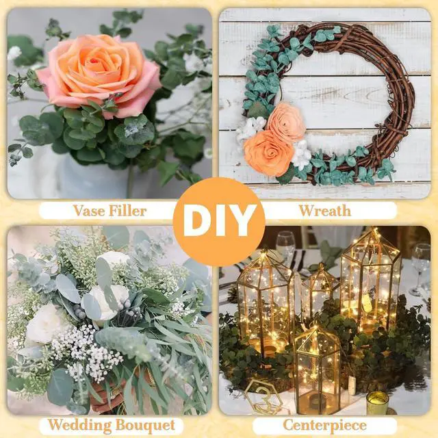 Alt view image 6 of 6 - 12PCS Dried Eucalyptus for Shower Hanging Real Preserved Eucalyptus Stems | 17'' IN Green Home Decor, 100% Made from Fresh Eucalyptus Leaves, Bathroom Shower Decor, Wedding, DIY