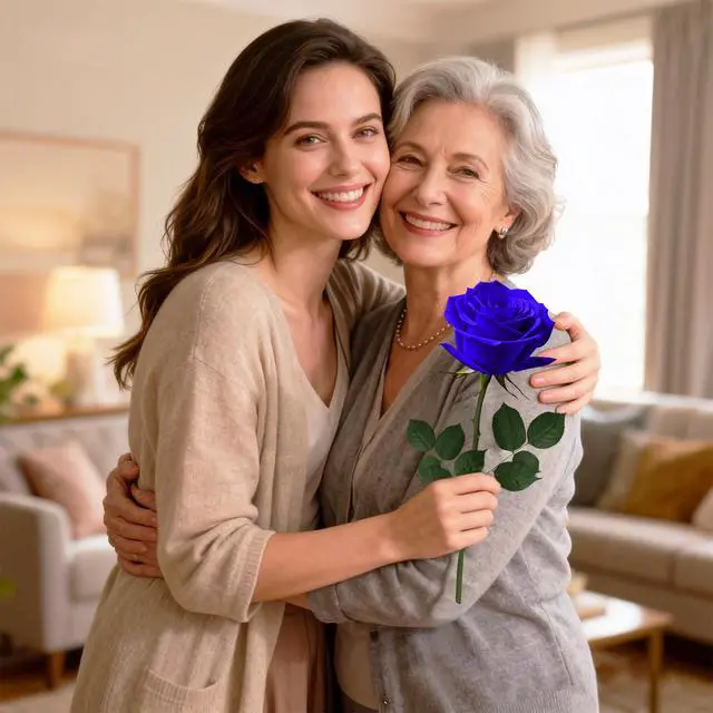 Alt view image 5 of 7 - Blue Single Forever Roses in a Box,Preserved Flowers for Delivery,Preserved Rose Gifts for Women, Real Roses Gift for Her, Mom Birthday Gifts, Mothers Day Flowers,Valentines Flowers,Presents for Her