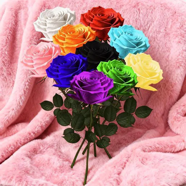 Alt view image 7 of 7 - Blue Single Forever Roses in a Box,Preserved Flowers for Delivery,Preserved Rose Gifts for Women, Real Roses Gift for Her, Mom Birthday Gifts, Mothers Day Flowers,Valentines Flowers,Presents for Her