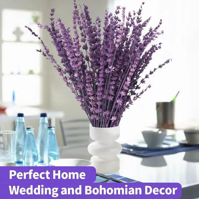Alt view image 6 of 7 - Dried Lavender Flowers Real Stems Purple Bouquet for Vase Decor | 15-17" preserved lavender stems with 1.76oz dried flowers for vase filler, wedding, crafts, farmhouse style, aromatherapy