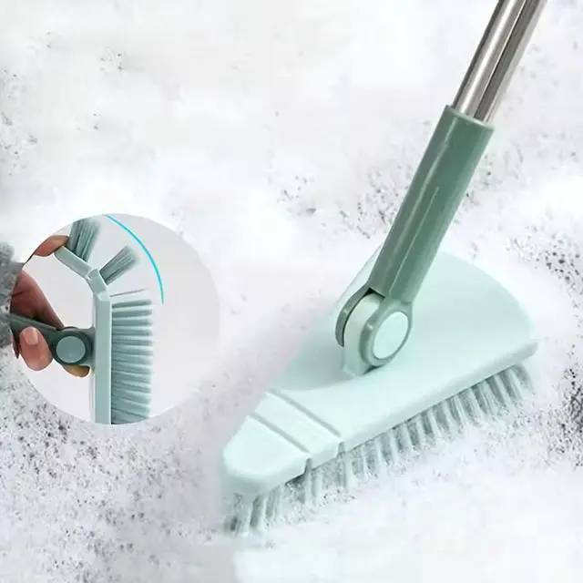 Main image of Long Handle Triangle Floor Brush for Kitchen & Bathroom