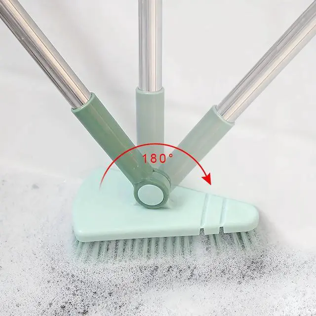 Alt view image 4 of 4 - Long Handle Triangle Floor Brush for Kitchen & Bathroom