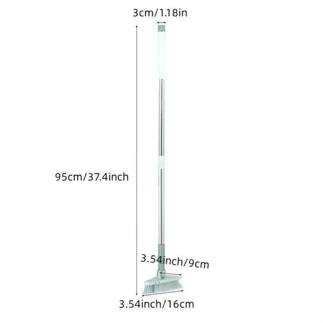 Alt view image 3 of 4 - Long Handle Triangle Floor Brush for Kitchen & Bathroom