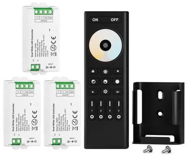 Main image of RF 2.4GHz Wireless Remote RC02RFB &3PCS C02RF Tuya Controller Kit 4 Zone Group Control PWM CCT(+ CW WW) 3pin 5050SMD FCOB COB Dual White LED Strip DC5V DC12V DC24V
