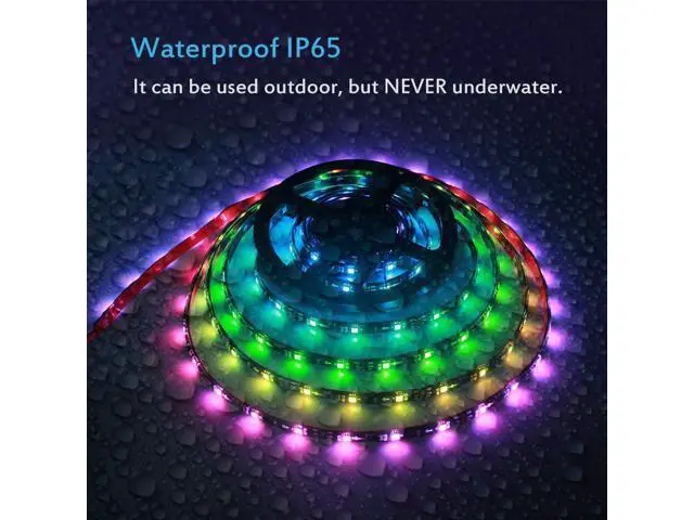 Alt view image 4 of 7 - WS2811 12V Addressable RGB LED Strip Light 16.4ft 150 LEDs Dream Color Programmable Digital LED Flexible Pixel Lights Waterproof IP65 with 3M VHB Heavy Duty Self-Adhesive Back for DIY Project
