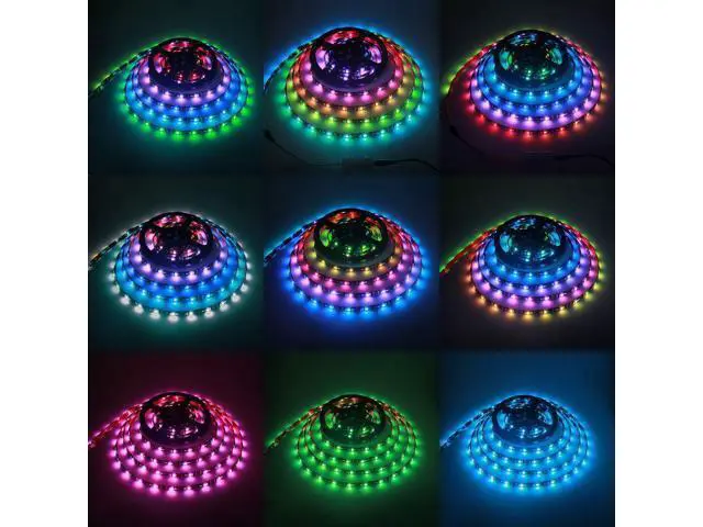 Alt view image 6 of 7 - WS2811 12V Addressable RGB LED Strip Light 16.4ft 150 LEDs Dream Color Programmable Digital LED Flexible Pixel Lights Waterproof IP65 with 3M VHB Heavy Duty Self-Adhesive Back for DIY Project