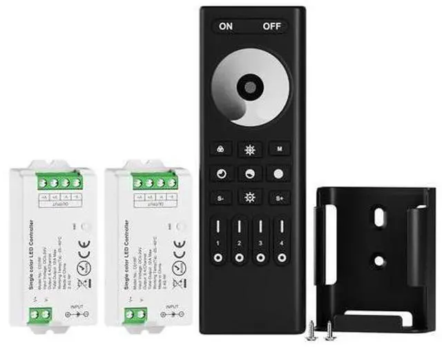 Main image of 5050SMD FCOB COB Dimming RF 2.4GHz Wireless Remote RC01RFB &2PCS C01RF Tuya Controller Kit 4 Zones Group Control PWM Single Color (+V -V) 2pin LED Neon Rope Light DC5V DC12V DC24V