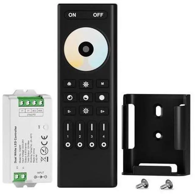 Main image of RF 2.4GHz Wireless Remote RC02RFB & C02RF Tuya Controller Kit 4 Zones Group Control 5050SMD FCOB COB SMD PWM CCT(+ CW WW) 3pin Dual White LED Strip DC5V DC12V DC24V