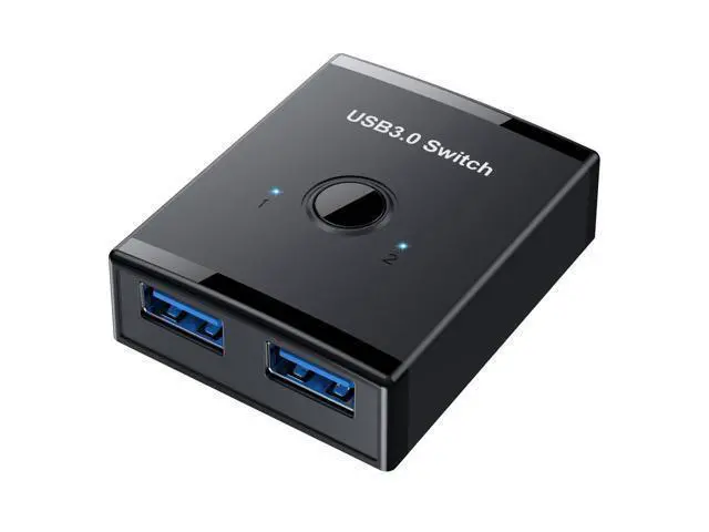 Alt view image 7 of 7 - Vszerda USB 3.0 Switch, Bi-Directional USB Switch 2 in 1 Out / 1 in 2 Out, USB Switcher 2 Computers Share Keyboard Mouse Scanner Printer, USB KVM Switch Compatible with Mac/Windows/Linux
