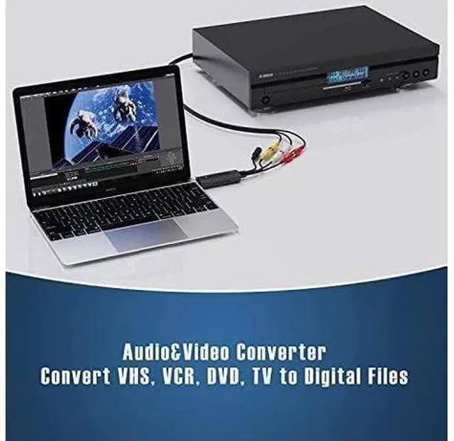 Alt view image 3 of 6 - Capture Card, USB Video Capture Device,RCA to USB Audio Video Converter,VHS Mini DV VCR Hi8 DVD to Digital Converter for PC TV Tape Player Camcorder,Support PAL/NTSC,MAC Windows Vista Compatible