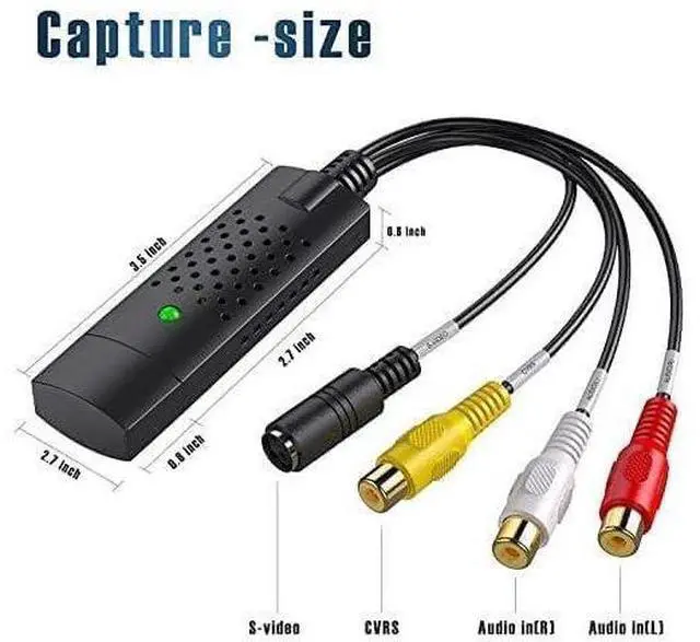 Alt view image 5 of 6 - Capture Card, USB Video Capture Device,RCA to USB Audio Video Converter,VHS Mini DV VCR Hi8 DVD to Digital Converter for PC TV Tape Player Camcorder,Support PAL/NTSC,MAC Windows Vista Compatible