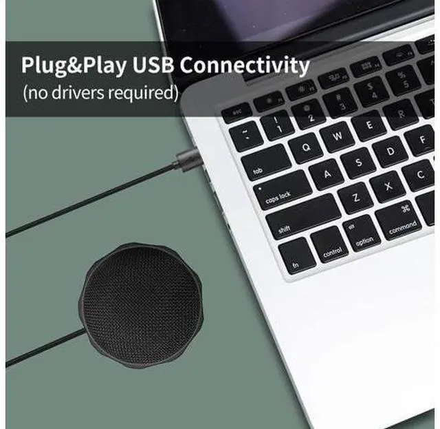 Alt view image 3 of 7 - USB Desktop and Laptop Computer Microphone, 360° Omnidirectional Condenser Mic, PC Microphone for Tele-Conference/Learning, Online Chatting, Gaming, Live Podcasting, Recording, Skype, M1