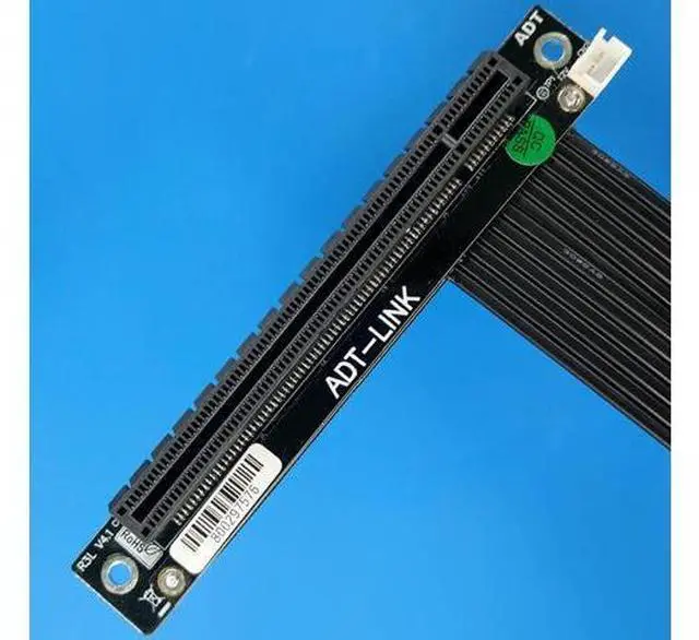 Alt view image 2 of 7 - ADT-LINK M.2 NVMe Key M to PCI Express 4.0 x16 Extender Adapter Cable Support M.2 NVMe SSD for GPU Graphics Video Cards with Sata Power Cable 64G/BPS (25cm,R43UL 4.0)