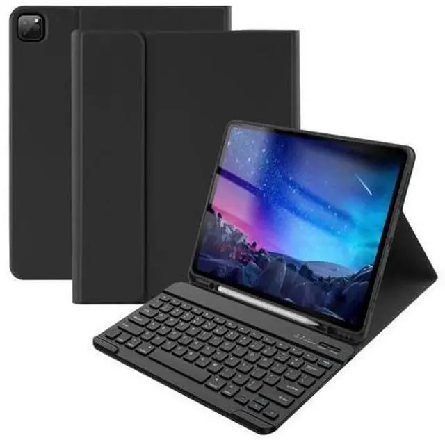Main image of Compatible for iPad Air 13 inch Case Keyboard for iPad Pro 12.9 inch Case with Keyboard Slim Smart for iPad Keyboard Compatible with iPad Pro 6th/5th/4th/3rd Wireless Detachable Pencil Holder Black