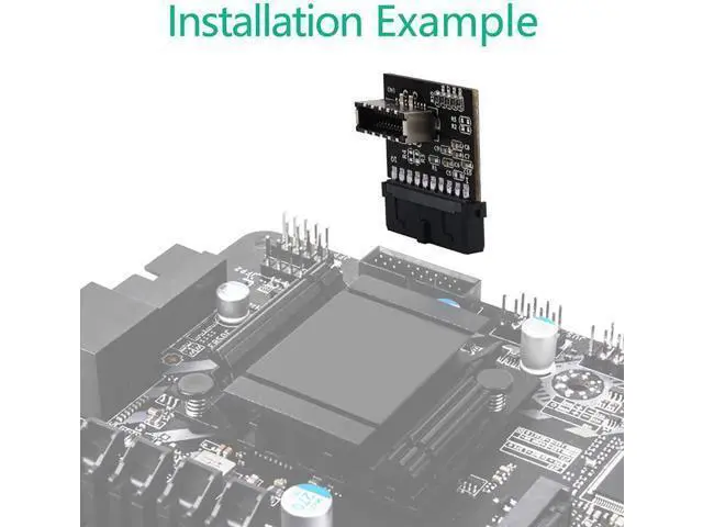 Alt view image 2 of 5 - USB 3.0 (3.1 Gen 2) Internal IDC 20 Pin Motherboard Header to Type E A-Key USB 3.1 20Pin Female Header Converter for Type C Panel Mount Adapter