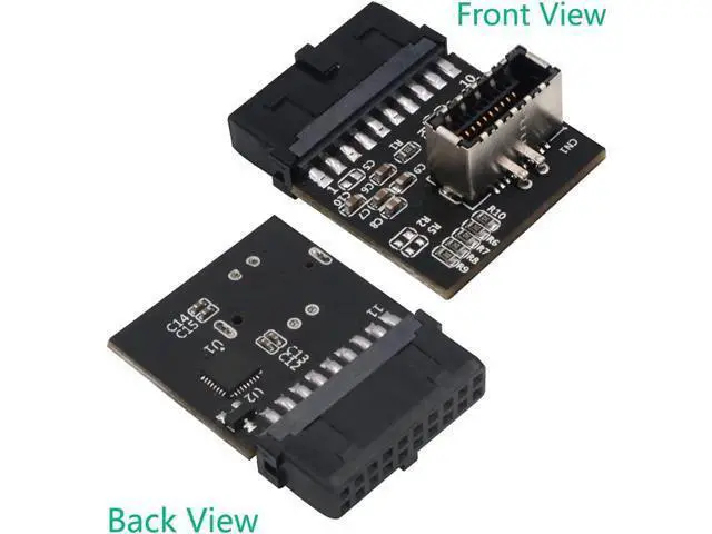 Alt view image 4 of 5 - USB 3.0 (3.1 Gen 2) Internal IDC 20 Pin Motherboard Header to Type E A-Key USB 3.1 20Pin Female Header Converter for Type C Panel Mount Adapter